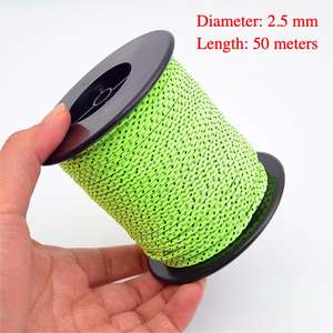 Cordon en paracorde réfléchissant 850 lb, 50/100/200/500/1000 pieds, 4 mm, 11 brins, cordons de parachute utilitaires pour tente - Product Image 5