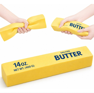 Jouets Squishy Géants en Forme de Beurre, Jouets Souples à Remontée Lente en PU, Bâtonnets de Beurre à Presser pour Étudiants, Jouets Anti-Stress pour Doigts, Haute Qualité - Product Image 1