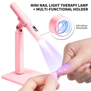 Portable Nail UV LED Lamp Rechargeable for Nails Gel Polish Drying Resin Quick UV Light Lamp for Nails Art Desk Stand Removable - Product Image 1