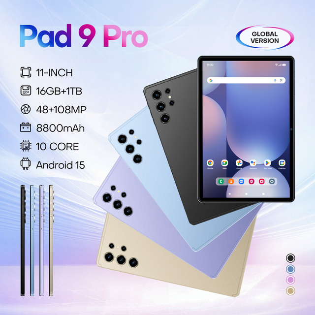 Fashionable 11-Inch Pad9 Pro Octa-Core 16GB+1T an Excellent Gaming Entertainment Choice Magnesium-Aluminum Alloy MTK Processor