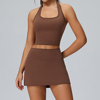 Jupes de tennis pour femmes Ensembles de soutien-gorge de sport Jupes de golf taille haute