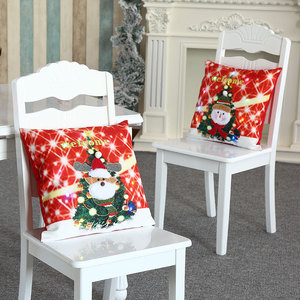 Nouvelle taie d'oreiller lumineuse de Noël, décoration de coussin brodée, décoration de Noël pour la maison, housse de coussin, cadeau. - Product Image 3