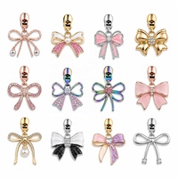 Nouveaux tirettes de fermeture éclair personnalisées en émail, en forme de nœud et de cravate, et pendentifs porte-clés fraise en émail pour sacs et vêtements DIY