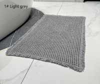 Tapis de bain en microfibre gaufré super absorbant et antidérapant, tapis de salle de bain moderne pour la maison et l'hôtel, lavable en machine, nouvel arrivage