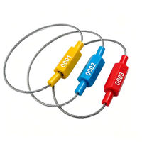 Fabrikverkauf 30cm 40cm kundenspezifische Länge ABS-beschichtete Drahtkabelplombe für Kraftstofftank-Containerfracht mit Logo und Nummern