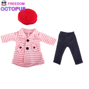 <span class=keywords><strong>2022</strong></span> FÁBRICA DE China conjunto de ropa de muñeca de moda conjunto de oso de bajo <span class=keywords><strong>precio</strong></span> para Mini juguete americano niño niña incluye abrigo boina hecho de plástico - Product Image 3