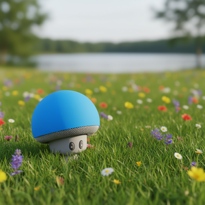 Haut-parleur en forme de corne de champignon Myrva Blue, haut-parleur sans fil Bluetooth portable avec indice d'étanchéité IPX-7, batterie rechargeable 1000-2000mAh - Product Image 2