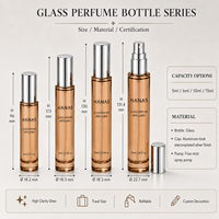 Mini flacon de parfum en verre 5ml 6ml 10ml 15ml, format voyage, cylindre, vaporisateur à pompe, transparent, logo personnalisé, OEM, luxe, impression sérigraphique