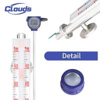 Jauge de niveau magnétique sans fil Clouds, haute température 280 ℃   Remplacement du regard de visée du tambour de chaudière à vapeur