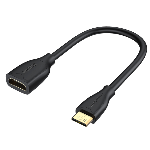 Cablecreation Mini for to for Adapter 4K 60Hz High Speed for 2.0 Male-Female Cable for HDTV and Computer