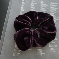 Scrunchies en velours de soie pure 100% personnalisés, style vintage, accessoires pour cheveux pour femmes et filles