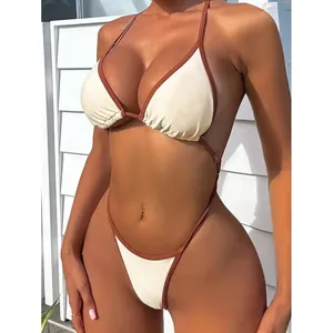 King Mcgreen Star été plage femmes contraste garniture dos nu une pièce maillot de bain Sexy maillots de bain maillot de bain - Product Image 2