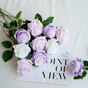 Capullos de Rosa de Terciopelo Artificiales de un Solo Tallo, Estilo Europeo, para Decoración del Hogar, Bodas, Arreglos Florales, Venta al por Mayor - Product Image 4