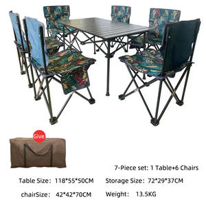 طاولة خارجية من المصنع مع طقم تخييم محمول رخيص الثمن في الهواء الطلق - Product Image 2