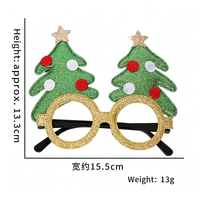 Lunettes décoratives Ours et Mini Sapin de Noël, Accessoire photo mignon pour le dîner de Noël en famille, Déguisement de fêtes et cadeaux pour enfants