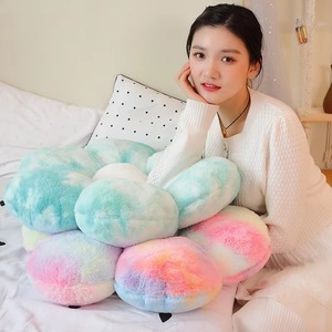 Soft Plush Flower Pillow Decorative <b>Throw</b> Cushion Colorful Floral Accent Pillow <b>for</b> Sofa Bed <b>Chair</b> Bedroom Home Decor - Product Image 2