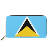 Dompet Panjang Kulit Bermotif Bendera Afrika, Dompet Kulit Berkapasitas Besar, Cocok untuk Wanita, Perjalanan, dan Penggunaan Sehari-hari