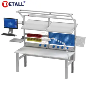 malaysia type esd work table metal industrial steel garage workbench cabinets with drawers for tool storage