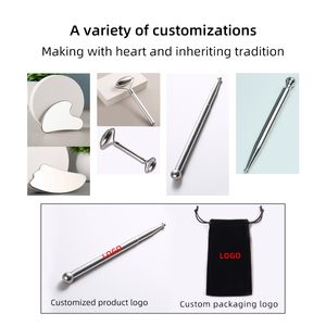 Pluma de Acupuntura de Forma Personalizada, Herramienta de Reflexología Facial, Masaje Relajante Personal, Pluma de Acupuntura de Acero Inoxidable - Product Image 5