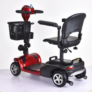 Scooter électrique 24V 250W rouge en alliage d'aluminium à quatre roues, aide à la mobilité pour personnes âgées pour usage extérieur - Product Image 3