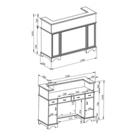 Kangmei - Nouveau design moderne - Bureau de réception blanc de luxe en bois français à finition brillante pour salon de beauté et de manucure - En vente