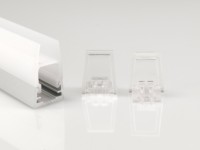 Lampe d'étagère en verre LED à trois côtés en gros 8mm T5 surface anodisée vitrine sans soudure