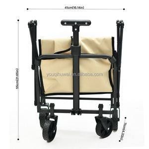 Mini chariot à main à quatre roues extérieur chariot de plage utilitaire chariot Camping chariot pliant avec chariots à provisions - Product Image 5