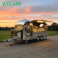 Remorque de restauration mobile WECARE entièrement équipée : hot-dogs, café, glaces, barbecue, pizzas, snacks, cuisine complète.