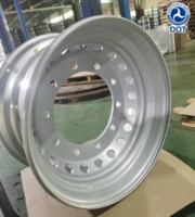 Produsen Roda Truk 22.5-11.75 385/55R 22.5 10 Lubang Velg Truk Baja Tugas Berat
