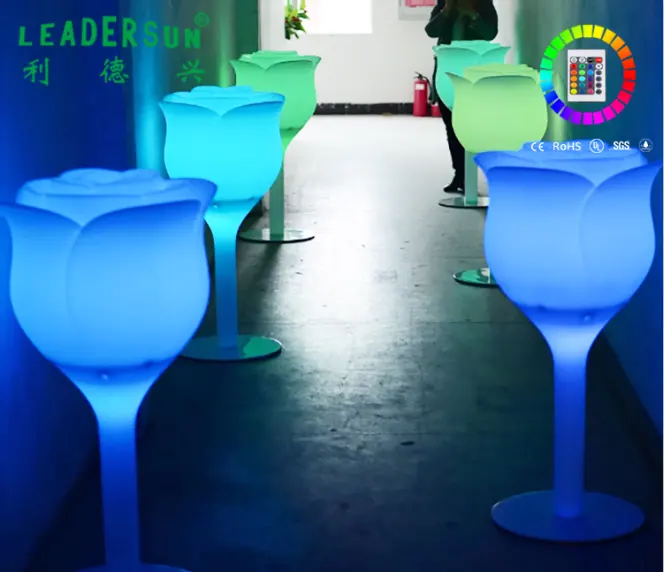 Rechargeable battery illuminated led bar table and chair lighting LED Bar furniture