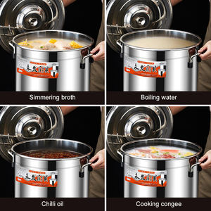 Fabricant professionnel de casseroles de cuisine, vente directe, seau à soupe en acier inoxydable commercial - Product Image 2