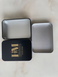 Scatola in Metallo Personalizzata Rosa Bianco Nero Menta/Contenitore per Cosmetici/Sapone per Sopracciglia/Profumo Solido/Balsamo Labbra con Coperchio Scorrevole - Product Image 4