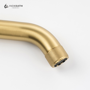 Grifo de Baño de 3 Orificios, Montado en la Pared, Agua Frí<span class=keywords><strong>a</strong></span> y Caliente, Grifo Mezclador de Dos Manijas para Lavabo - Product Image 3