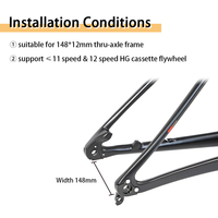 Nouveauté Keyde 148mm axe traversant moteur de moyeu arrière pour vélo 36V 250W E moteur de vélo