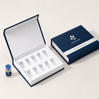 Boîte d'emballage magnétique en carton rigide EVA personnalisée avec logo, insert en mousse EVA pour 1 à 10 flacons de 2 ml, 3 ml, 10 ml