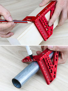 Neue Tragbare Messwerkzeuge 45/90 Grad Holzbearbeitungswerkzeuge Linienlineal 3D Multi-Winkel Messlineal - Product Image 3