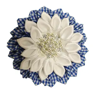 China supplier best price 4.5X4.5 inches handmade Flower for women brooch pin