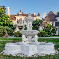 Fontaine d'eau en marbre de style européen TREVI, fabriquée à la main, pour la décoration de jardin extérieur