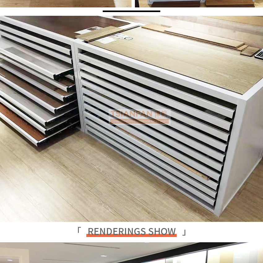 Factory direct quartz stone granite sample rack exhibition hall marble metal ceramic tile drawer display units