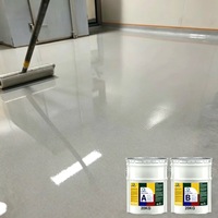Peinture époxy auto-nivelante imperméable et antidérapante pour sols en sable coloré, effet marbre, finition haute brillance, application au rouleau