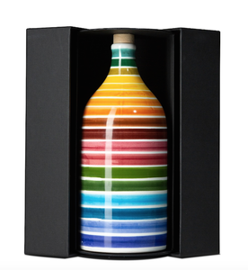 Huile d'olive extra vierge intense et fruitée de 500 ml, artisanale, en bouteille en terre cuite arc-en-ciel - Product Image 4
