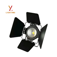 Projecteur de scène LED COB 100W blanc avec volets coupe-flux, angle de faisceau 35/75°, DMX512 6 canaux, fonctionnement automatique maître-esclave, éclairage de surface pour studio
