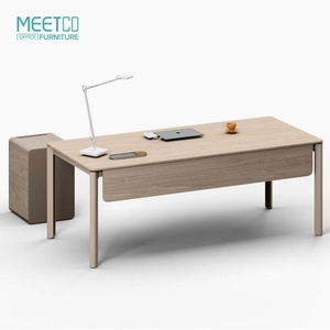 Modern Classic L-Shape Executive Office <b>Desk</b> Convertible Manager <b>Table</b> Wooden Modular Workstation Furniture Panel Office Manager - Product Image 4