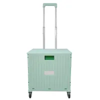Uni-Silent Portable Supermarket Shopping Foldable Plastic Trolley Carry Folding Hand Trolley Cart FST35