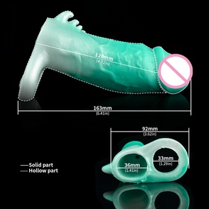Extensor de Pene de Silicona, Retardante de Eyaculación Masculina, Funda para Pene, Dildo Hueco, Condones Reutilizables, Funda para Pene, Juguete Sexual para Hombres - Product Image 3