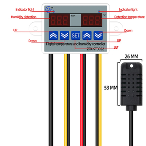 ZFX-ST3022 termometro a doppio termometro con <span class=keywords><strong>Controller</strong></span> digitale di temperatura e umidità con doppio termostato 40% spento - Product Image 3