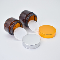Mini cosmétique 5g 10g 15g 20g 30g 50g 60g 100g médecine pommade verre ambre crème baume pots pour crème pour le visage