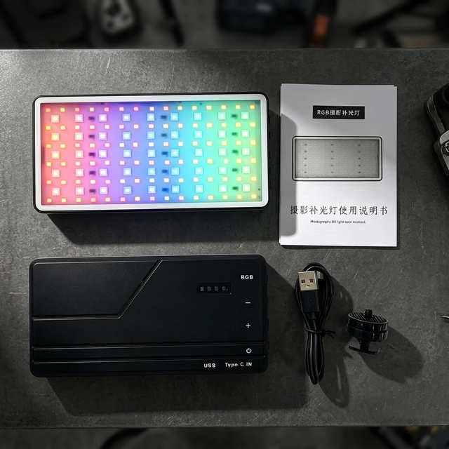 Photo Studio Lighting Photography Led Video Light Built-In Lithium Battery Camera Photography RGB Color Led Light