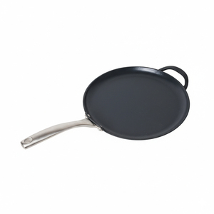 Panela de Ferro Fundido Leve Preta Pré-Tratada para Pizza e Cozinha com Cabo de Metal para Uso em Restaurantes - Product Image 2