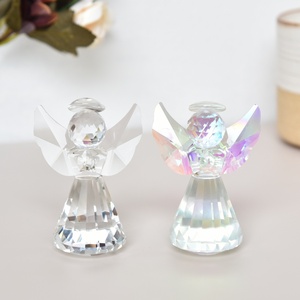 Statua di Angelo in Cristallo Fatta a Mano, Figurina in Vetro <span class=keywords><strong>con</strong></span> Stile Romantico per Decorazione Casa, Regalo di Nozze e per Donne - Product Image 3